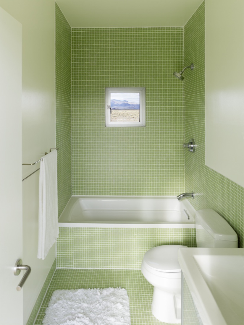 Green Color Small Amazing Green Color Ideas In Small Bathroom Remodel Completed With Toilet Seat And Bathtub Furnished With Towel Rack And White Rug Bathroom Comfortable Small Bathroom Ideas For Washing In Charming Style