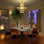 Round Table Materials Amazing Round Table In Marble Materials Of Contemporary Dining Room Furnished With Wooden Chairs And Completed With Dining Room Chandeliers Dining Room The Beauty Dining Room Chandeliers