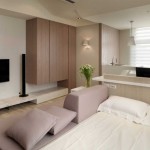 White Modern Design Amazing White Modern Themed Interior Design For Small Master Bedroom Apartment Ideas With Simple Black Shaped Wall Mounted TV Design And Rustic Striped Wood Cabinet Ideas Interior Design The Stylish And New Ideas Of Modern Interior Design