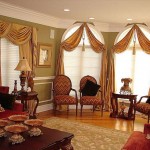 Living Room Feat Antique Living Room Table Design Feat Chevron Chairs And Luxurious Yellow Window Dressing Idea  Beautiful Window Dressing: The Simple Way To Beautify Window 