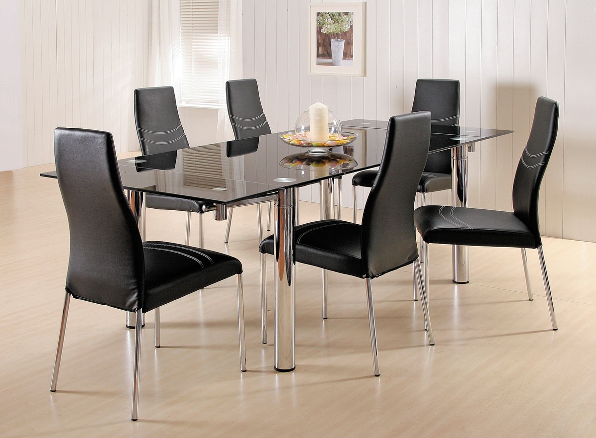 Modern Dining In Appealing Modern Dining Room Sets In Contemporary Dining Room With Black Sleek Table Furnished With Candle Holder Decoration And Completed With Chairs Dining Room The Best Modern Dining Room Sets