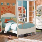 Orange Wall For Appealing Orange Wall Color Applied For Cute Bedroom Ideas Furnished With Blue Bed On White Platform Completed With Drawers And Night Lamp On Nightstand Bedroom Cute Bedroom Ideas For Enhancing House Interior