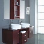 Bathroom Wall With Astonishing Bathroom Wall Cabinets Coupled With Mirror In Contemporary Bathroom Completed With Vanity Sink Applying Double Sink And Furnished By Drawers Bathroom The Best Choice For Bathroom: Bathroom Wall Cabinets