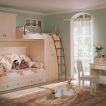 Bunk Beds Cupboard Astonishing Bunk Beds Combined With Cupboard For Cute Bedroom Ideas Furnished With Desk And Oval Mirror Plus Completed With White Chair On Rug Bedroom Cute Bedroom Ideas For Enhancing House Interior
