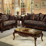Living Room With Astonishing Living Room Furniture Sets With Elegant Dark Brown Sofas Completed By Cushions Also Furnished With Wooden Table On Rug And Table Lamp On Nightstand Furniture The Best Living Room Furniture Sets