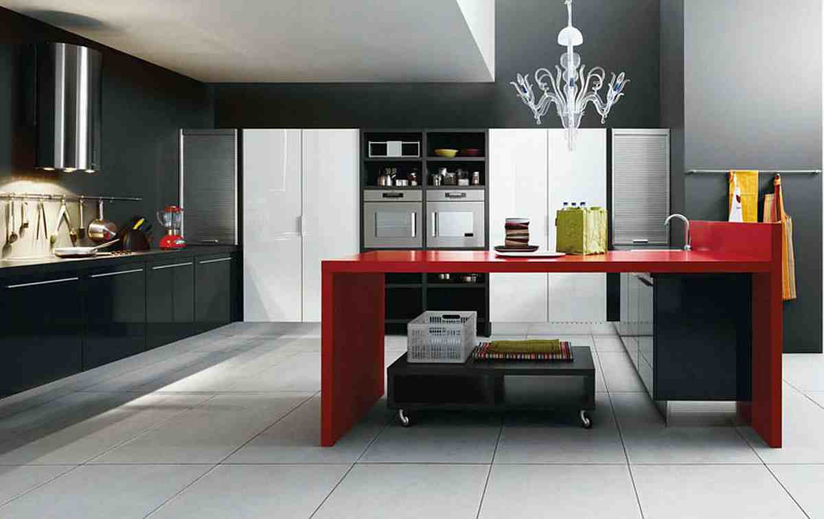 White Chandelier Black Astonishing White Chandelier Combined With Black And White Kitchen Decorating Ideas Plus Red Counter Table Kitchen Remarkable Italian Kitchen Decoration To Suit Every Style