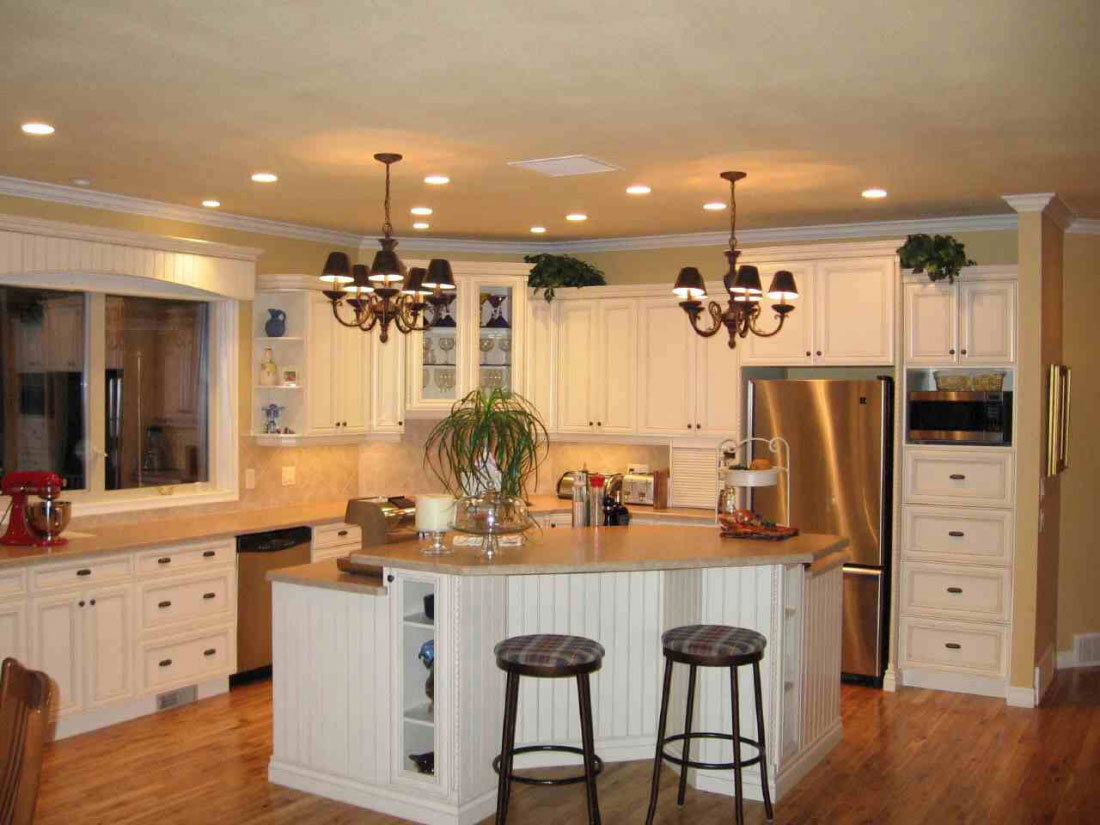 Wooden Flooring White Astonishing Wooden Flooring Combined With White Furniture Applied In Small Kitchen Ideas With Kitchen Island And Kitchen Cupboards Completed With Refrigerator Kitchen Various Inspiring For Small Kitchen Ideas