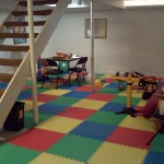 Finishing Ideas Lego Astounding Basement Finishing Ideas With Colorful Lego Carpet Design For Kids Playroom Decorated In Modern Minimalist Style Basement Basement Finishing Ideas Leading To Stunning Results