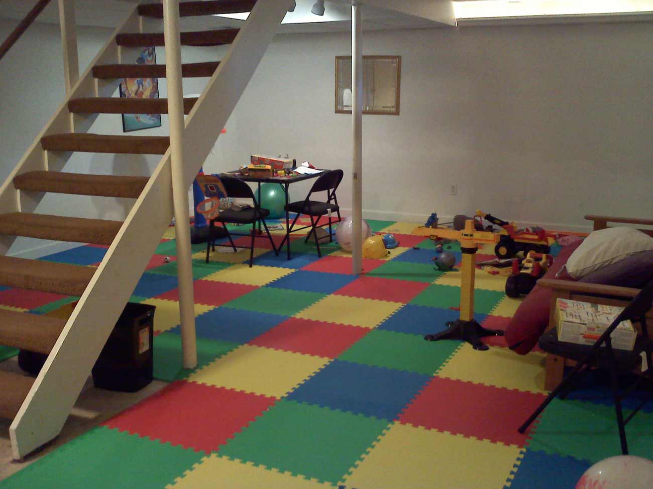 Finishing Ideas Lego Astounding Basement Finishing Ideas With Colorful Lego Carpet Design For Kids Playroom Decorated In Modern Minimalist Style Basement Basement Finishing Ideas Leading To Stunning Results