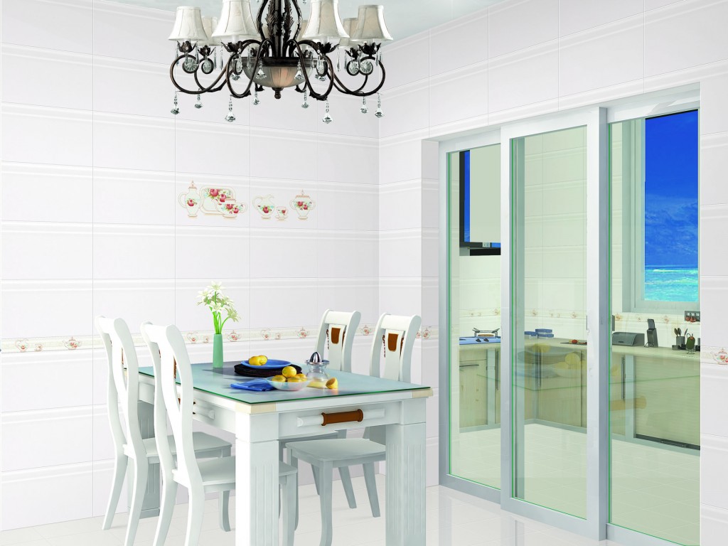 Contemporary Dining Interior Astounding Contemporary Dining Room With Interior Glass Doors Applying White Furniture Of Table And Chairs Also Completed With Antique Chandelier Interior Design Modern Appearance And Exotic Interior Glass Doors