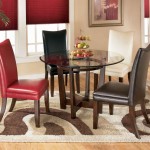 Fruits For Of Astounding Fruits For Table Decorations Of Glass Round Dining Room Tables And Completed With Colorful Chairs Plus Furnished By Soft Rug Dining Room Perfect Round Dining Room Tables