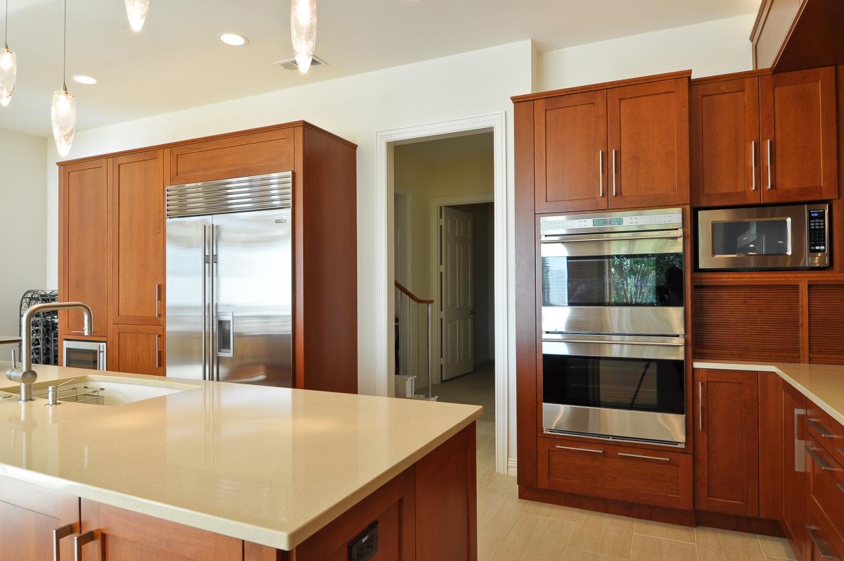 Kitchen With Kitchen Astounding Kitchen With White Brown Kitchen Island Equipped With Sink Furnished With Pendant Lamps And Completed With Ovens On Contemporary Kitchen Cabinets Kitchen 15 Contemporary Kitchen Cabinets For Tiny Kitchen Sets