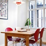 Dining Room Small Attractive Dining Room Ideas For Small Home Design With Natural Square Wooden Dining Table Idea And Modern Red Molded Chairs Design Also Luxurious Pendant Light Ideas Dining Room The Best Simple Dining Room Ideas
