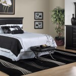 Black Color Queen Awesome Black Color Ideas Of Queen Bedroom Sets With Queen Bed And Table Lamp On Nightstand Furnished With Black Bench On Rug Bedroom Queen Bedroom Sets For The Modern Style