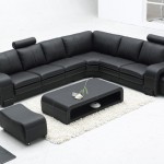 Black Leather And Awesome Black Leather Sectional Sofa And Coffee Table With Shelf Idea Feat Cute Living Room Rug Design Furniture  Choosing Black Leather Sofas For Striking Living Room Feature 