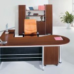 Curved Desk Top Awesome Curved Desk With Wooden Top Idea Feat Modern Orange Leather Office Chair And Best Indoor Greenery Decor Office  Futuristic Chairs That Will Improve The Interior Designs Of Your Offices 