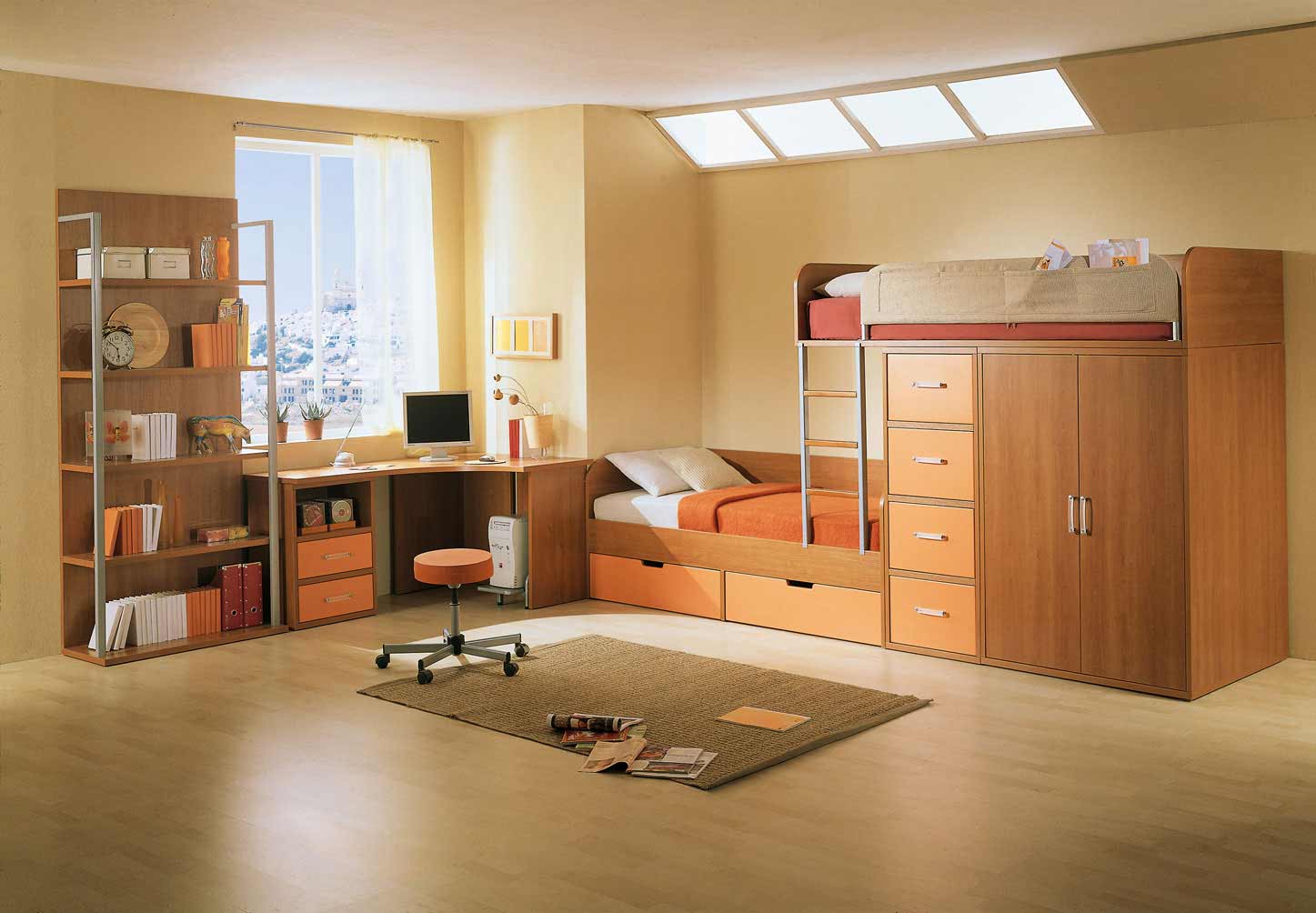 Elegant Kids Kids Awesome Elegant Kids Bedroom With Kids Chat Rooms Completed By Bunk Beds Combined With Cupboards And Furnished With Desk Sets Plus Cabinet Kids Room Design And Furniture Of Kids Chat Rooms