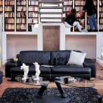 Living Room Black Awesome Living Room Inspiration With Black Sofa And Cool Table On Carpet Plus Artworks Living Room Living Room Inspiration With Compact Interior Arrangement