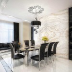 Modern Dining With Awesome Modern Dining Room Design With Luxurious Dining Room Furniture With Black Chairs And Glass Tables Also Classic Modern Pendant Lamp Dining Room Models Wooden Stylish Of Dining Room Chairs