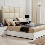 Modern White With Awesome Modern White Bedroom Furniture With Wonderful Beige Leather Headboard Bed Design Ideas And Beautiful And Elegant Bed Headboard Plus Charming White Frame Bed Ideas White Bedroom Furniture For Modern Design Ideas