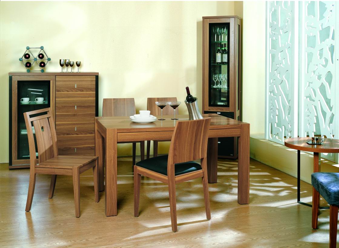 Natural Wooden Of Awesome Natural Wooden Furniture Design Of Contemporary Dining Room Sets With Table And Chairs Furnished With Beverage Storage And Completed With Cupboard Dining Room The Design Contemporary Dining Room Sets