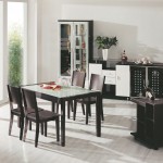 Sideboard With White Awesome Sideboard With Black And White Decoration Feat Armless Chairs Design Plus Fabulous Small Dining Table Dining Room  Small Dining Table For Minimalist Stylish Design 