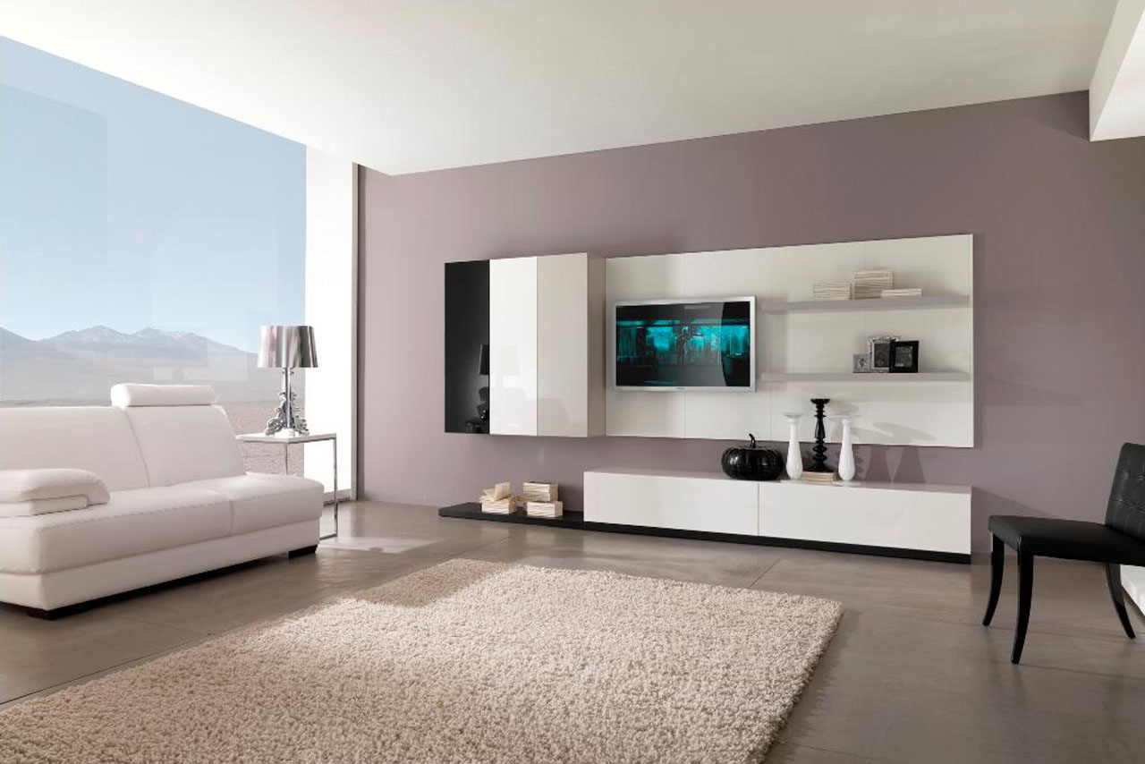White Living Ideas Awesome White Living Room Design Ideas Applying Glass Side Wall And Brown Accent Wall Color Furnished With Sofa And Soft Rug Completed With Cabinet And Wall TV Living Room Living Room Design Ideas Which Is Designed For Modern House