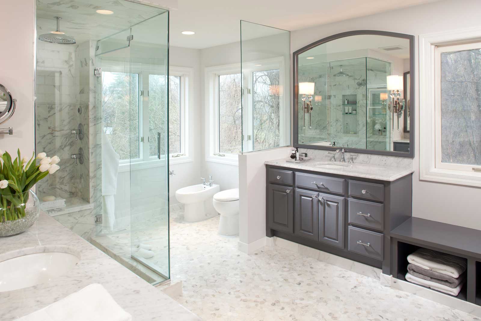 White Master With Awesome White Master Bathroom Remodel With Modern White Small Bathroom Sinks Remodel And Contemporary Mirror Decorative Bathroom Design Also Colorful Ceramic Bathroom Model Ideas Bathroom The Most Effective Bathroom Remodel: Toilet And Floor