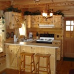 Wooden Cabinets Decoration Awesome Wooden Cabinets With Greenery Decoration Feat Small Chandelier In Rustic U Shaped Kitchen Design Kitchen  Awesome Designs From Rustic Kitchen Ideas 