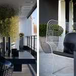 Apartment Design Rattan Balcony Apartment Design With Black Rattan Chairs And Glass Metal Coffee Table Plus Bamboo Plants In The Corner Apartment Spacious Two-Bedroom Apartment With Dramatic Interior Design