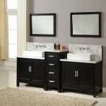 With Shag Square Bathroom With Shag Rug And Square Wall Mirror Idea Feat Compact Black Vanity Cabinets Plus Stylish Wall Mount Faucet Bathroom  Inspiring Wall Mount Faucets In Comely Bathrooms 