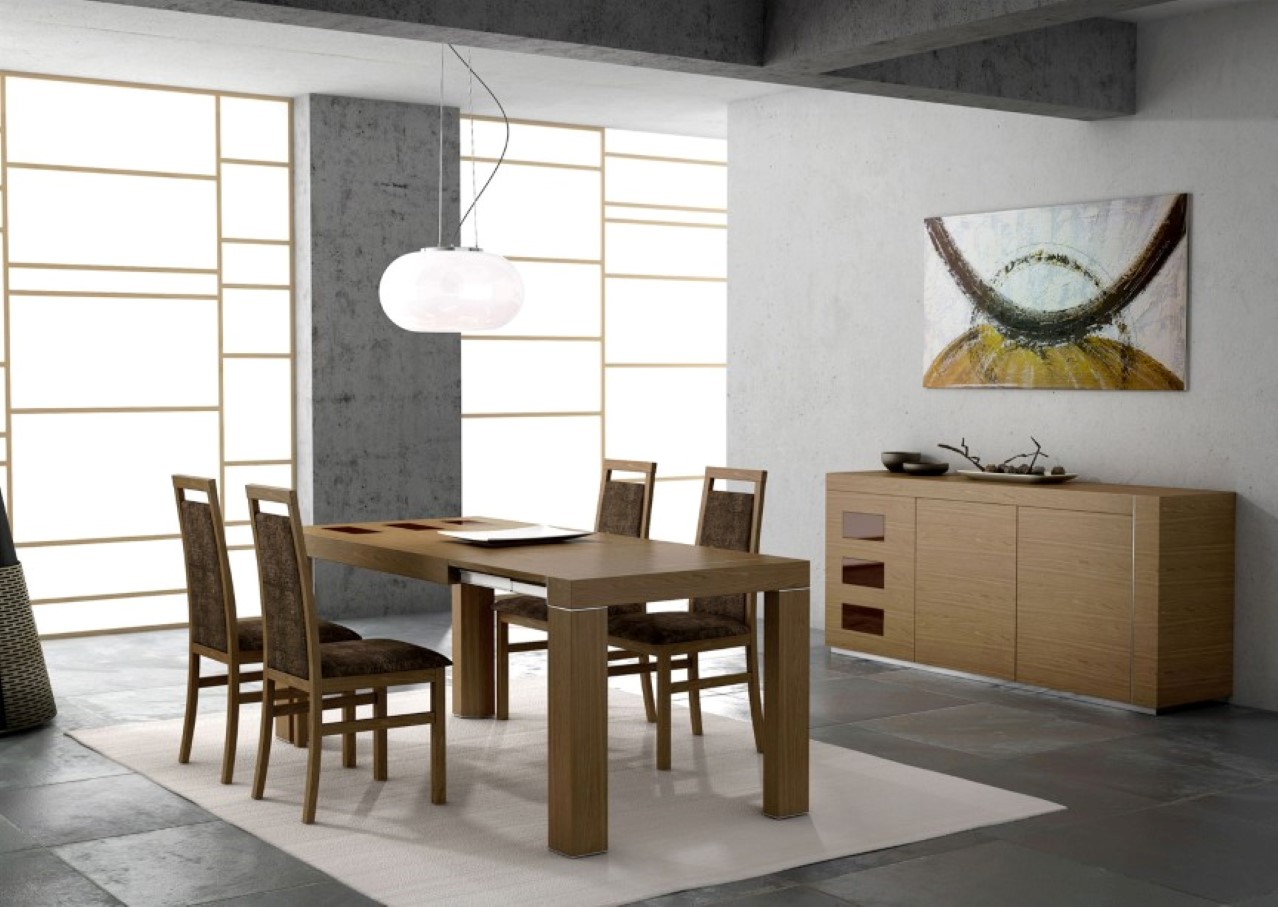 Sideboard Design Chairs Beautiful Sideboard Design And Upholstered Chairs Feat Round Pendant Light Idea Plus Modern Wood Dining Table Dining Room  Revamping Your Dining Room Sense Through Vogue Modern Tables 