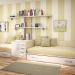 And White Bedroom Beige And White Painted Twin Bedroom Design With Wooden Floor Beige Bed Sheets Book Shelves And Beige Colored Rug For Twin Bedroom Ideas Bedroom Trendy Twin Bedroom Ideas With Soft Hues And Modern Arrangement