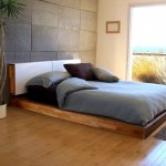 Light Wood Plus Best Light Wood Bedroom Floor Plus Potted Plant Decoration Feat Modern Platform Bed Design And Gray Shag Rug  Truly Amazing And Awesome Modern Platform Bed Designs 