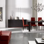 Chandelier Above Table Big Chandelier Above Black Dining Table With Modern Red Dining Room Chairs Set On Cream Rug Dining Room 10 Modern Dining Room Chairs That Inspire Your Design Creativity