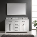 And White Featured Black And White Interior Design Featured Compact Bathroom Vanities And Undermount Sinks Plus Cozy Rectangle Rug Bathroom  Bathroom Vanities And Sinks To Enhance Your Bathroom Style 