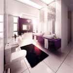 Shag Rug White Black Shag Rug Ideas Above White Ceramic Floor Tiles Combine Purple Bathroom Vanities With White Bathroom Sinks Bathroom 23 Luxury Bathroom Rugs With Sophisticated Decor Accents