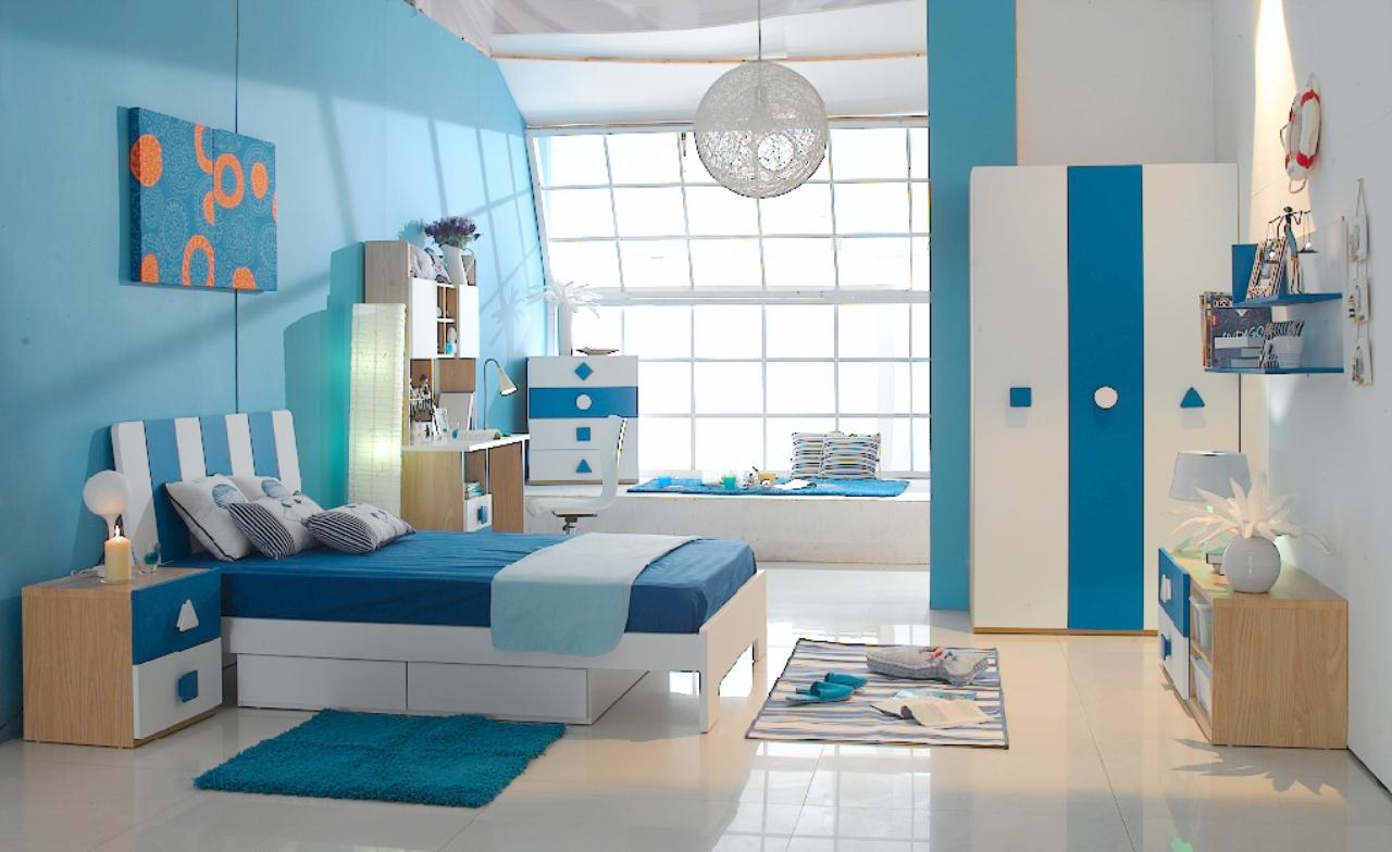 Attic Room Kids Blue Attic Room With Stunning Kids Bedroom Furniture And Interesting Large Framed Window Bedroom The Captivating Kids Bedroom Furniture