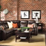Minimalist Living Ideas Breathtaking Minimalist Living Room Decor Ideas With Red Brick Side Wall Design Furnished With Dark Brown Sofa And Table On Rug Plus Completed With Table Lamp Living Room The Best Living Room Decor Ideas That You Can Fix By Yourself
