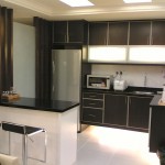 White And Of Breathtaking White And Black Color Of Small Kitchen Ideas With Kitchen Island And High Chairs Furnished With Kitchen Cupboards Completed With Refrigerator And Sink Kitchen Various Inspiring For Small Kitchen Ideas