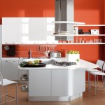 White Kitchen With Breathtaking White Kitchen Island Combined With Cupboard In Modern Kitchen Decorating Ideas Completed With Range And Sink Plus Furnished With High Chairs Kitchen An Interesting Kitchen Decorating Ideas
