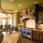 Country Kitchen Interesting Brown Country Kitchen Cabinets Closed Interesting Backsplash Design And Green Wall Paint Plus Beautiful Hanging Lamp Above Nice Counter Kitchen Ideas For The Affordable Yet Chic Country Kitchen Cabinets