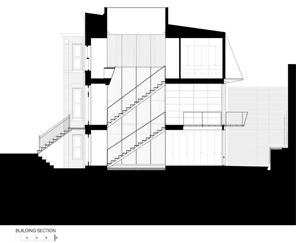 Section Plan Modern Building Section Plan Lorber Tarler Modern Renovation House Design Architecture Elegant Row House With Open Plan Contemporary Space