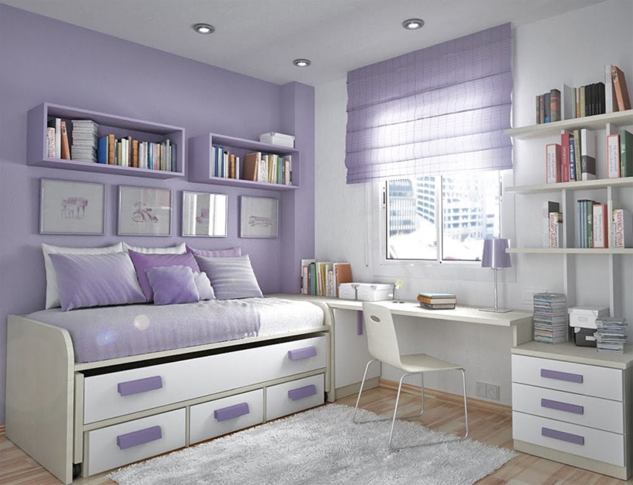 Purple Teenage With Calming Purple Teenage Bedroom Ideas With Small White Rug And Easy Acrylic Chair Bedroom Amusing Teen Bedroom Ideas