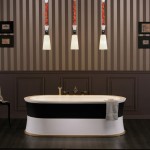 Brown Color With Captivating Brown Color Room Ideas With White Bathtub Coupled By Double Handle Faucet In Bronze Color And Completed With Bathroom Fixtures Bathroom Decorating Bathroom With Bathroom Fixtures