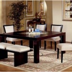 Contemporary Dining Applying Captivating Contemporary Dining Room Sets Applying White And Black Furniture Color Of Chairs Also Bench And Table On Rug And Furnished With Beverages Dining Room The Design Contemporary Dining Room Sets