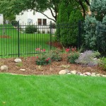 Lawn Backyard Feat Captivating Lawn Backyard Landscaping Idea Feat Cottage Garden Plus Gravel And Metal Fence Design Outdoor  Backyard Landscaping Ideas For Naturalistic Nuance 
