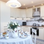 Modern White Design Captivating Modern White Small Kitchen Design Ideas With Pendant Lighting And Cupboard Furnished With Oven And Electric Range Completed With Countertop Captivating Small Kitchen Design Focus On Family And Functionality