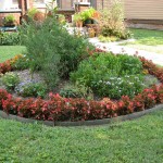 Small Garden With Captivating Small Garden Design Ideas With Neat Green Grass Furnished With Green And Red Plants Completed With Various Young Flowers Garden Garden Design Ideas As The Additional Decoration For Enhancing House