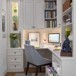 Office Design Furniture Captivating Small Office Design With Corner Furniture Using White Cabinet And Computer Desk Completed With Grey Upholstered Chair Office Small Office Design In Lovely And Cheerful Nuance